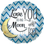 CTI Love You to the Moon - Boy 17" Foil Balloon