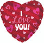CTI I Love You Stripes 17" Foil Balloon