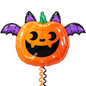Halloween Pumpkin Bat 26" Foil Balloon – Air or Helium