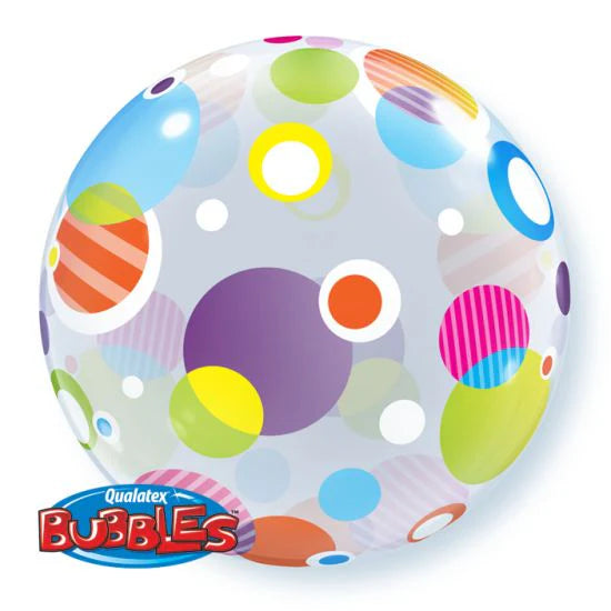 Colourful Circles 22"/56cm Bubble Balloon