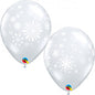 Qualatex Contemporary Snowflakes Diamond Clear 11" Latex Balloons 25Pc/Bag