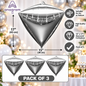 Anagram 15" x 17" Silver Diamondz Foil Balloons – Pack of 3