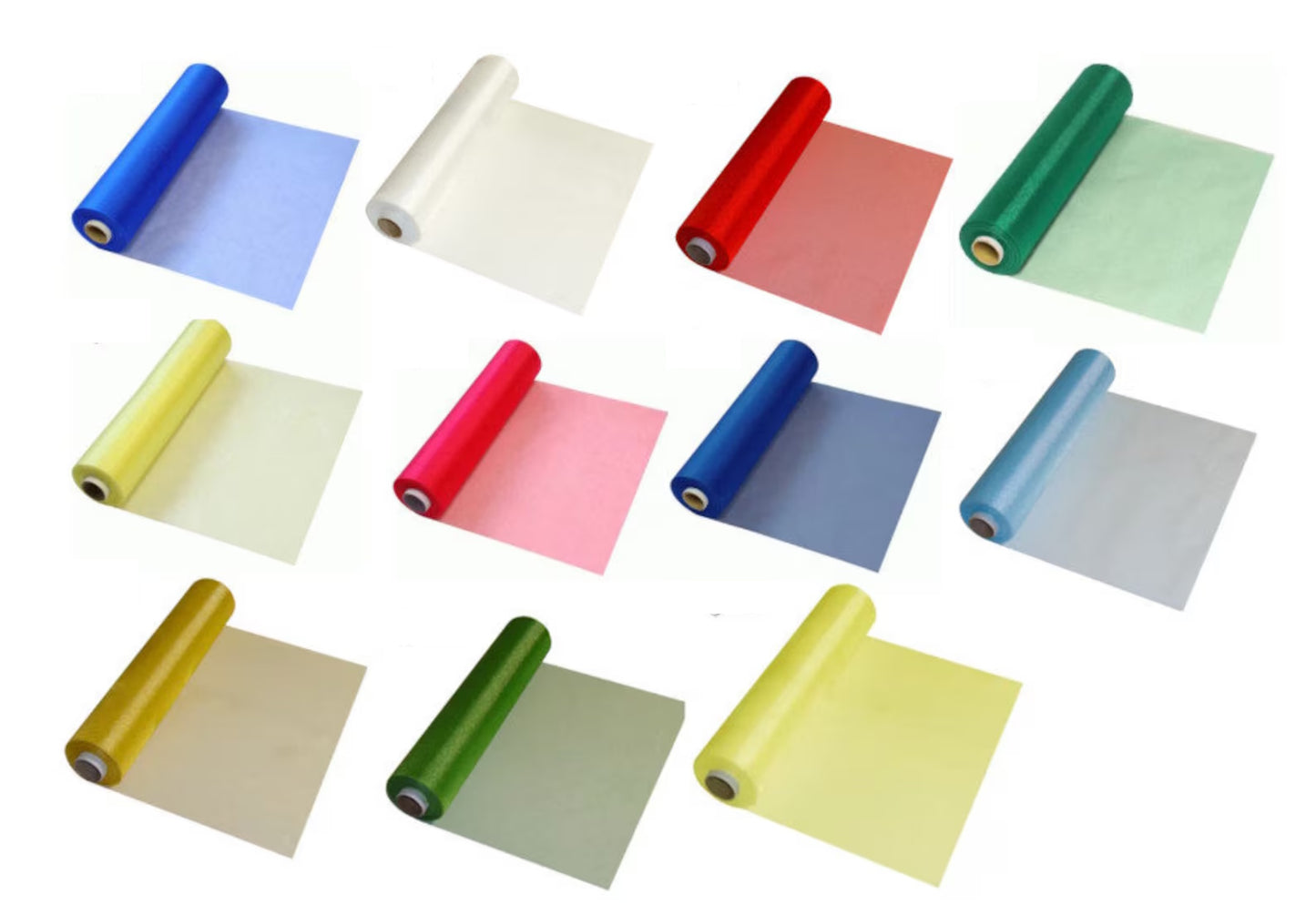 Eleganza Soft Sheer Organza 29cm x 25m Different colours available