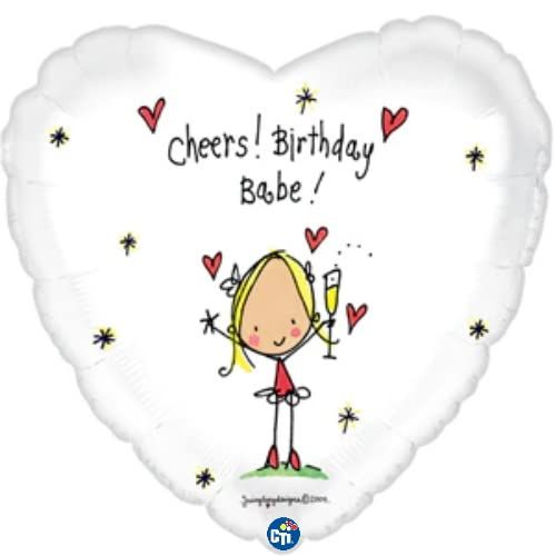 CTI Juicy Lucy Birthday Babe 17" Foil Balloon