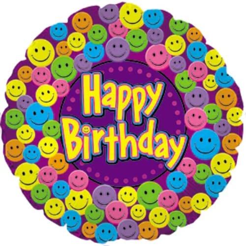 CTI Happy Birthday Smiley 17" Foil Balloon