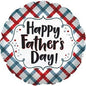 CTI Happy Father's Day Plaid 17" Foil Balloon