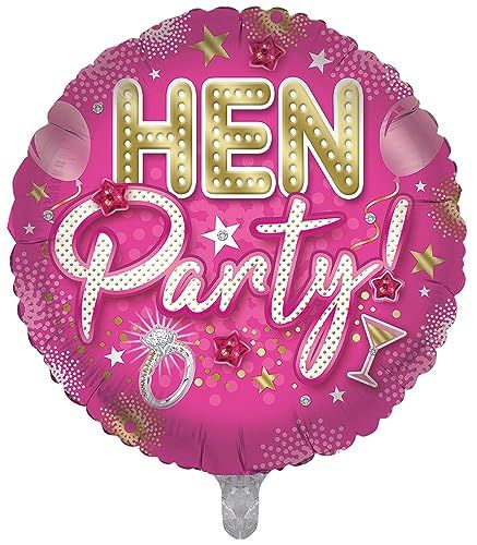 Hen party. Pink theme with attached 3d red star.