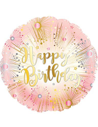 CTI Happy Birthday Rose Gold 17" Foil Balloon