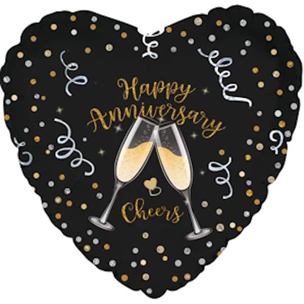 CTI Happy Anniversary Flutes 17" Foil Balloon