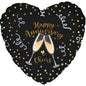 CTI Happy Anniversary Flutes 17" Foil Balloon