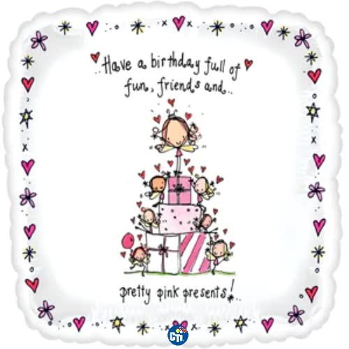 CTI Juicy Lucy Pretty Pink Presents 17" Foil Balloon