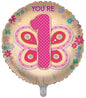 1st today with golden round shape balloon with included big 1 number with beautiful butterfly design.