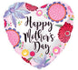 CTI Happy Mother's Day Crazy Flowers 17" Foil Balloon