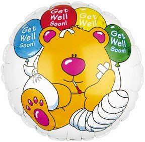 CTI Brewster Get Well Bear 17" Foil Balloon