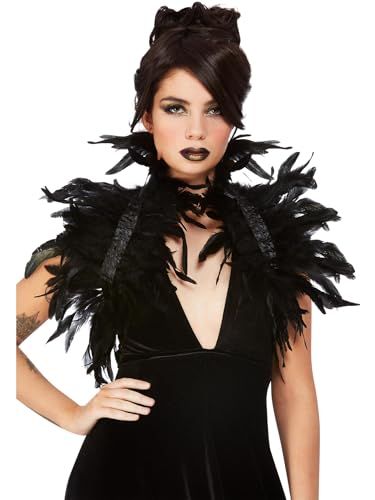 Smiffys Fever Feather Bolero with Ribbon Tie, Dress Up