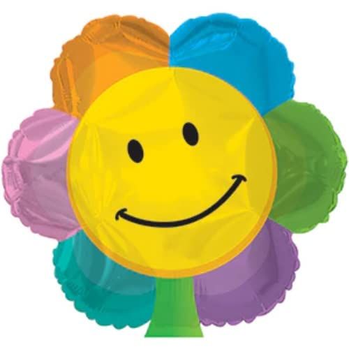 CTI Smiley Face Flower Shape 17" Foil Balloon