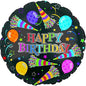 CTI Rainbow Happy Birthday Party Horns 17" Foil Balloon