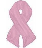 CTI Pink Ribbon Cancer Bow Shape 42" Foil Balloon