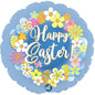 CTI Easter Wreath on Blue 17" Foil Balloon
