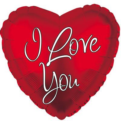 CTI I Love You Inspired Script 17" Foil Balloon
