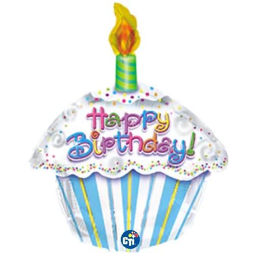 CTI Happy Birthday Petite Cupcake 22"