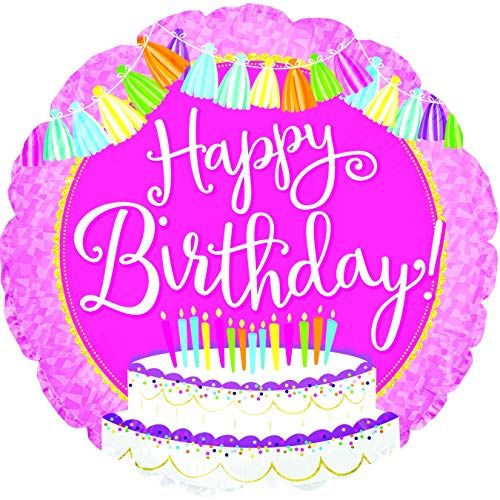 CTI Birthday Tassels and Cake 17" Foil Balloon