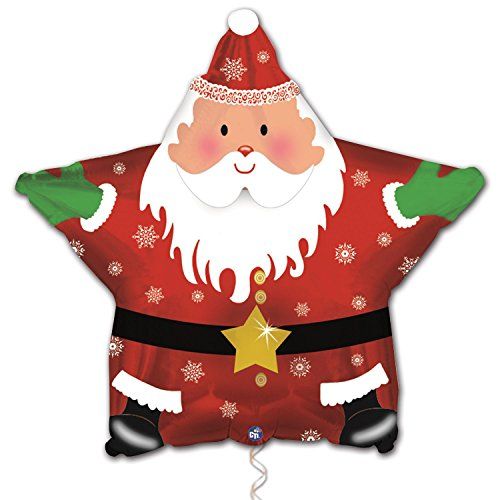 CTI Smiling Santa Star 17" Foil Balloon