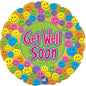 CTI Get Well Soon Smiley 17" Foil Balloon
