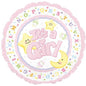 CTI It's a Girl Moon and Stars 17" Foil Balloon