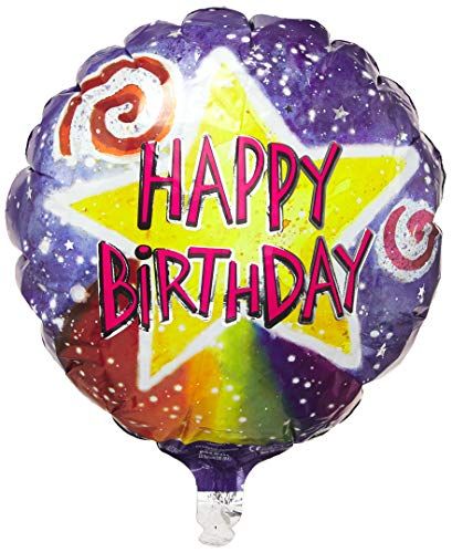 CTI Birthday Watercolor Star 17" Foil Balloon