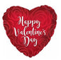 CTI Happy Valentine's Day Rose Petal Pattern 17" Foil Balloon