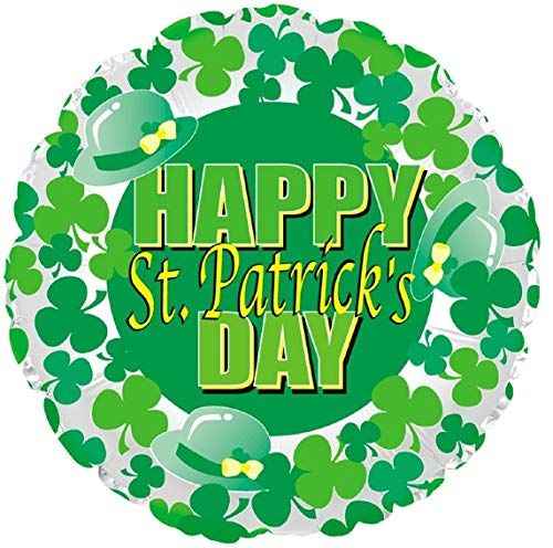 CTI Happy St. Patricks Day Hat & Clover 18" Foil Balloon