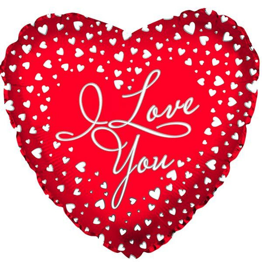 CTI I Love You Hearts Cascade 17" Foil Balloon
