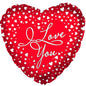 CTI I Love You Hearts Cascade 17" Foil Balloon