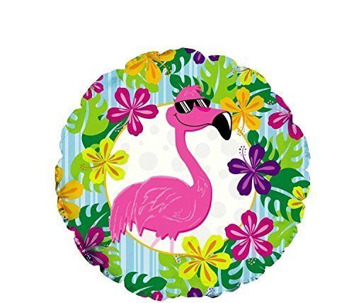 CTI Flamingo Luau 17" Foil Balloon