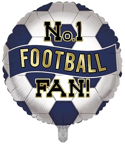 No 1 Football Fan Foil Balloon Navy & White