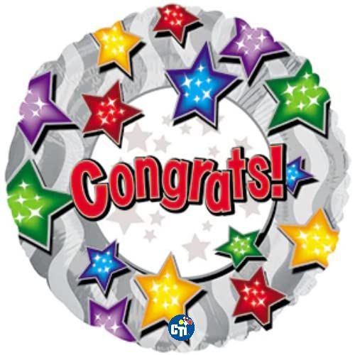 CTI Congrats Stars 17" Foil Balloon