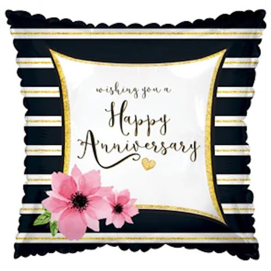CTI Happy Anniversary Stripes 17" Foil Balloon