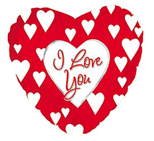 CTI ILY Simply White Hearts 31" Foil Balloon
