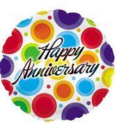 CTI Anniversary Dancing Dots 17" Foil Balloon