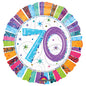 70th Birthday Radiant Colour Blast 18-inch Foil Balloon