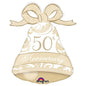 Anagram Elegant Gold Bell 50th Anniversary 27" Foil Balloon