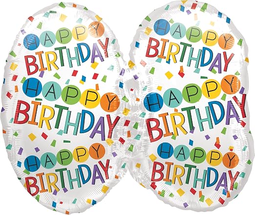 30th Birthday Foil Balloon 25"  Anagram XL Colourful Number 30 Double Sided Happy Birthday Party Decoration