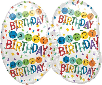 30th Birthday Foil Balloon 25"  Anagram XL Colourful Number 30 Double Sided Happy Birthday Party Decoration
