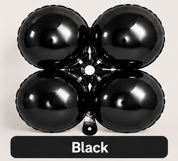 12" Clover Foil Balloons – Easy Magic Arch Air Fill Decorations - Pack of 4