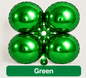 12" Clover Foil Balloons – Easy Magic Arch Air Fill Decorations - Pack of 4
