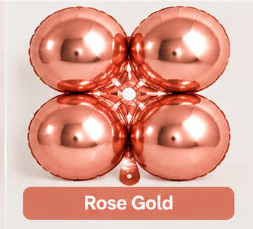 12" Clover Foil Balloons – Easy Magic Arch Air Fill Decorations - Pack of 4