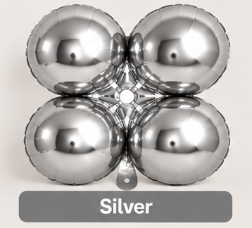 12" Clover Foil Balloons – Easy Magic Arch Air Fill Decorations - Pack of 4