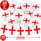 England St George’s Party Set – 7m Bunting (20 Flags) & 24 x 12" Balloons