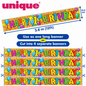 Happy 1st Birthday Banner – 3.6m / 12ft – Cut into 4 Banners